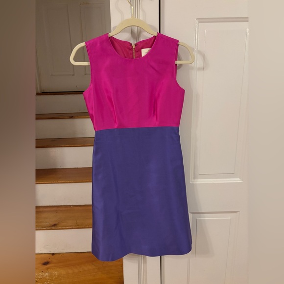 Kate Spade Blakely colorblock silk dress Size 0 - Picture 2 of 5